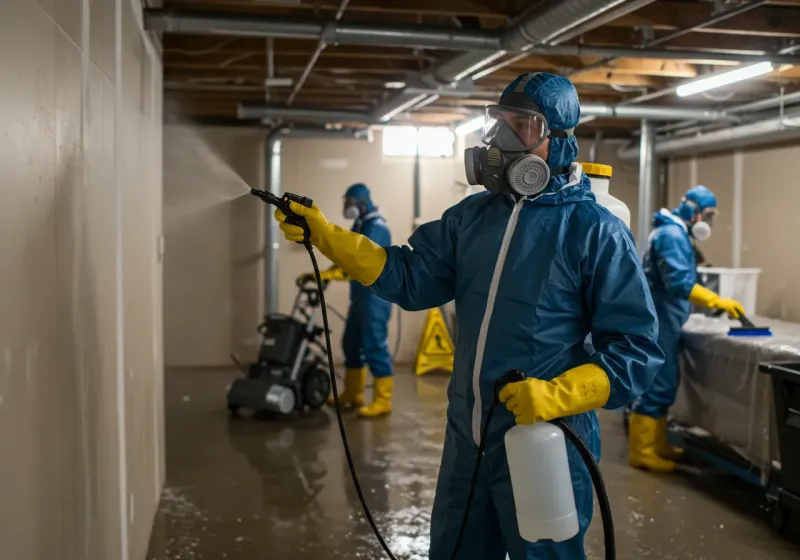 Basement Sanitization and Antimicrobial Treatment process in Peachtree Corners, GA