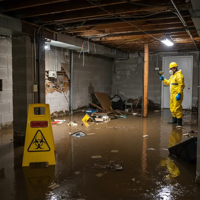 Flooded Basement Electrical Hazard in Peachtree Corners, GA Property