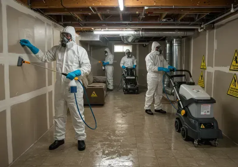 Basement Moisture Removal and Structural Drying process in Peachtree Corners, GA